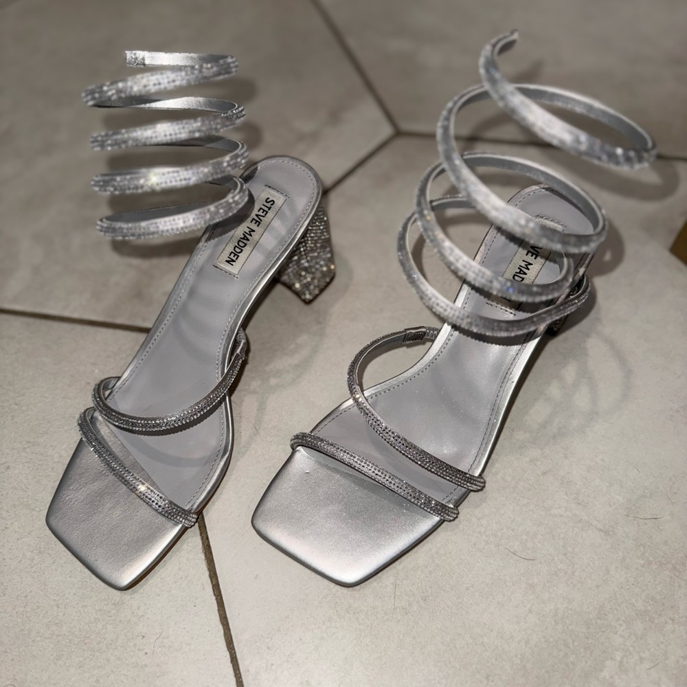 Steve Madden Metallic Spiral Heels